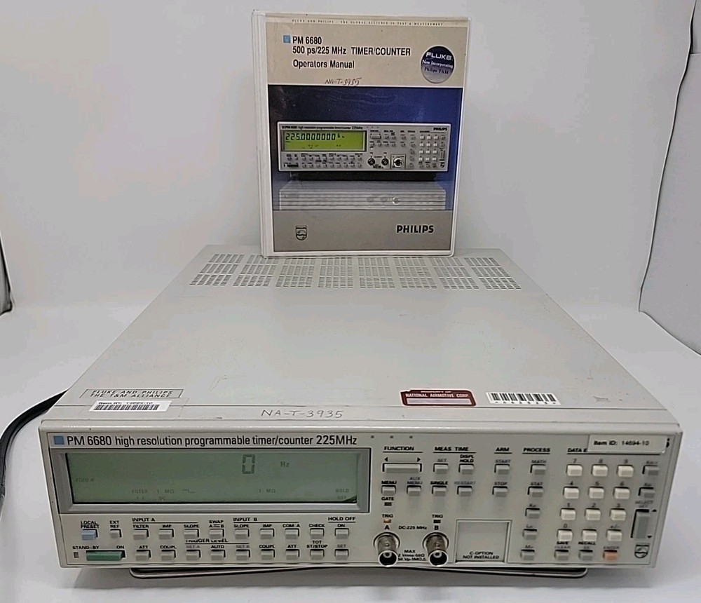 USED - Philips PM6680 High Resolution Programmable Timer/Counter / W Manual