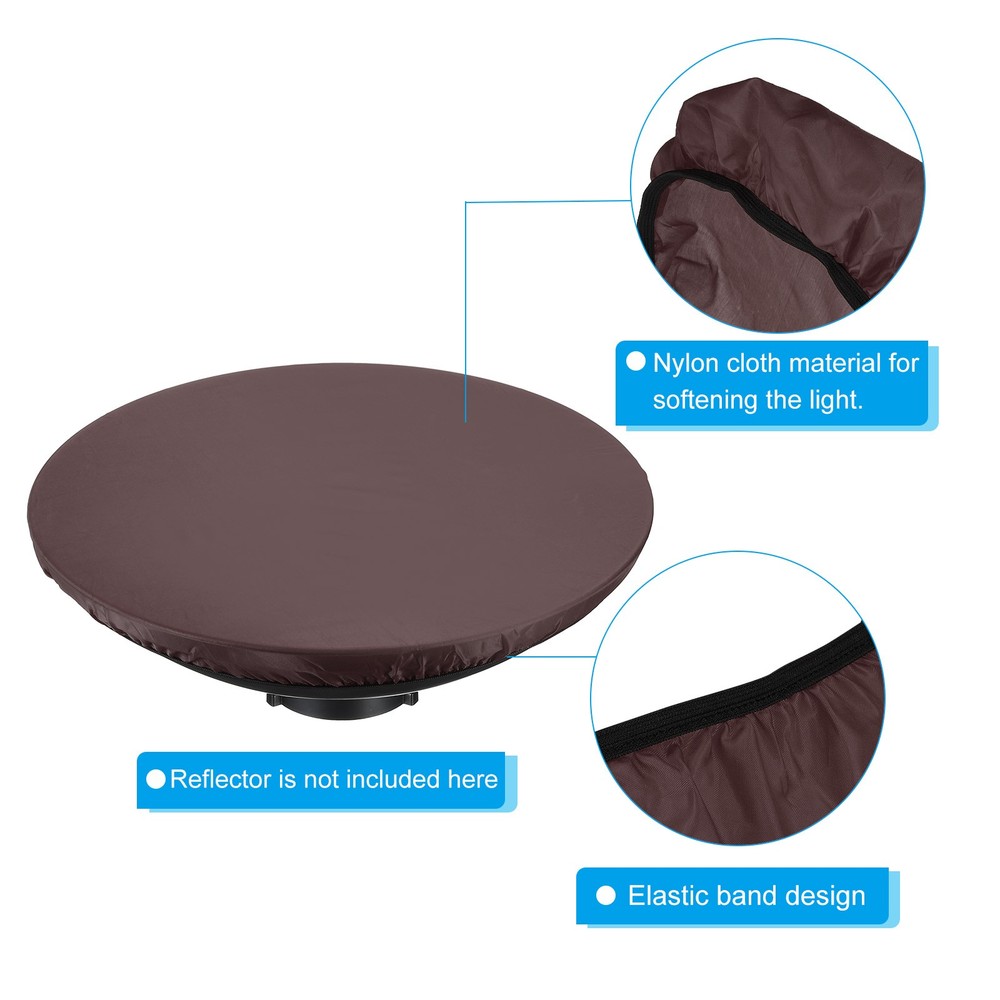 22" Soft Diffuser Lamp Cover Cloth Diffuser Lamp Sock for Flashing Brown