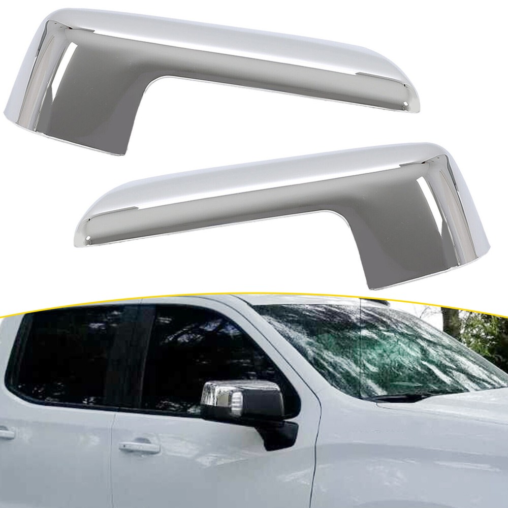 For Chevy Silverado 1500 2019-2024 Pickup Chrome Replacement Mirror Cap Covers