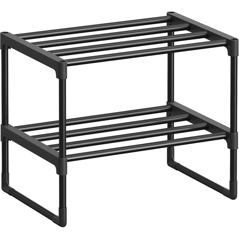 Versatile Shoe Organizer Easy Assembly Space Saving Durable Metal Shelf New