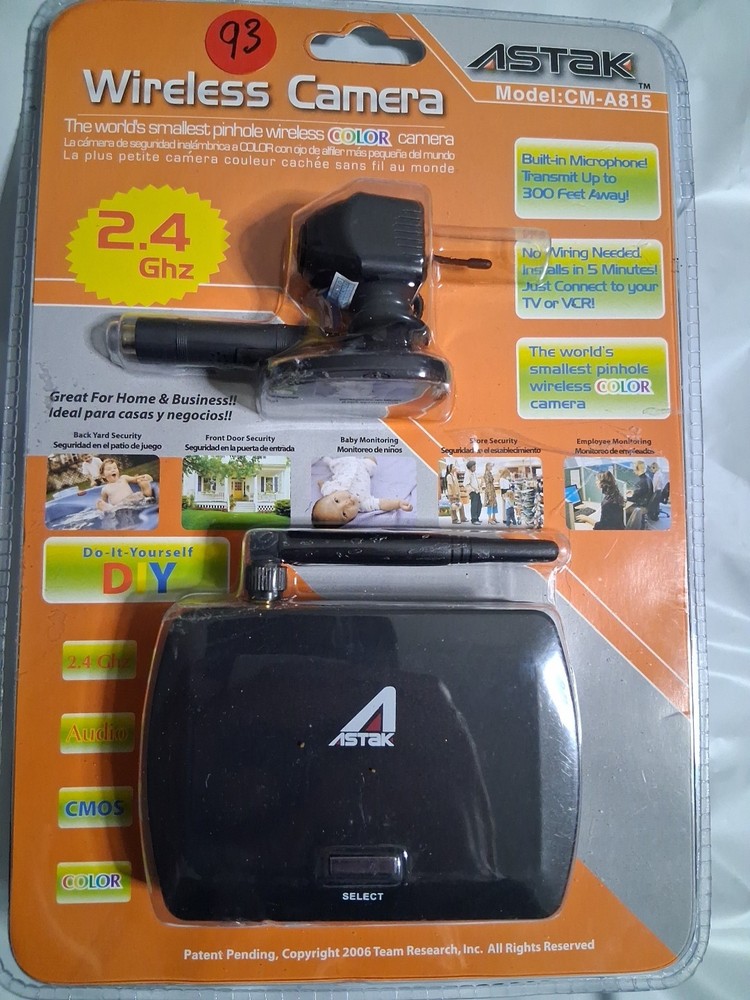 2.4GHz Wireless mini Camera Set.  NEW