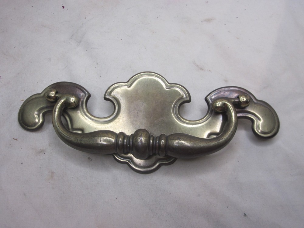 1 large vintage drawer handle drop down pull 5.25" center winged bail