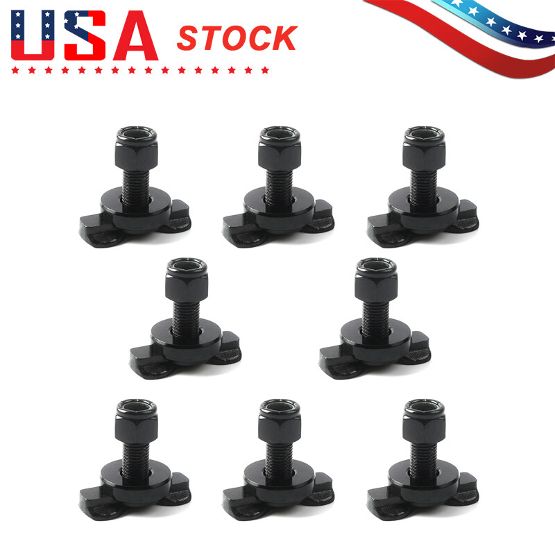 8 Pcs L-Track Double Lug Threaded Stud Nut Fitting Tie Down| Used with L Track R
