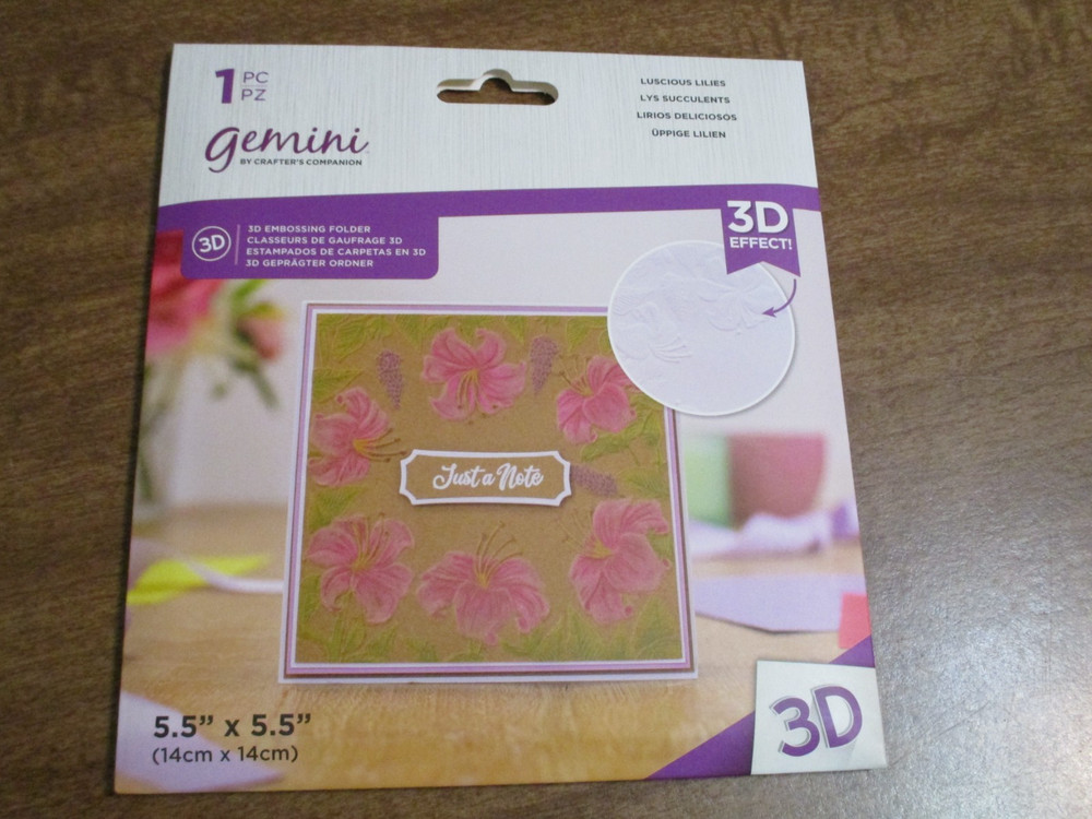 GEMINI 3D EMBOSSING FOLDER LUSCIOUS LILIES