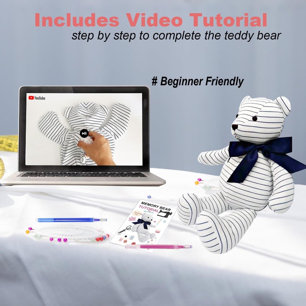 Topapfo Large 17 Inch Memory Bear Patterns for Sewing with Tutorial, Beginner...