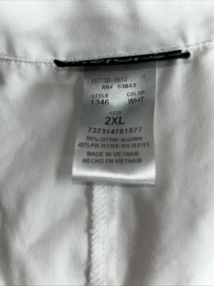 Plus Size White Lab Coat Size 2X Cherokee Style 1346