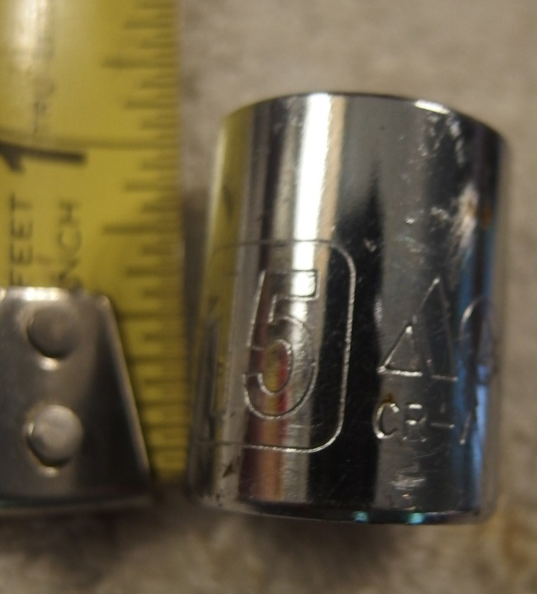 15 mm,Ace CR-V 12 pt,3/8" dr socket VTG tool