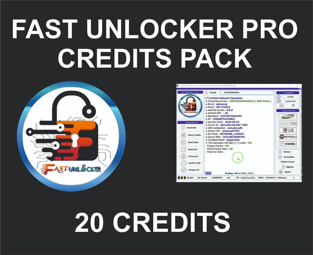 Fast Unlocker Pro, 20 Credits Pack