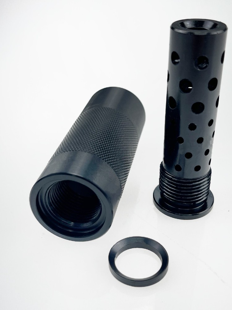 1/2x28 Hybrid Muzzle Brake Compensator With Concussion Sleeve