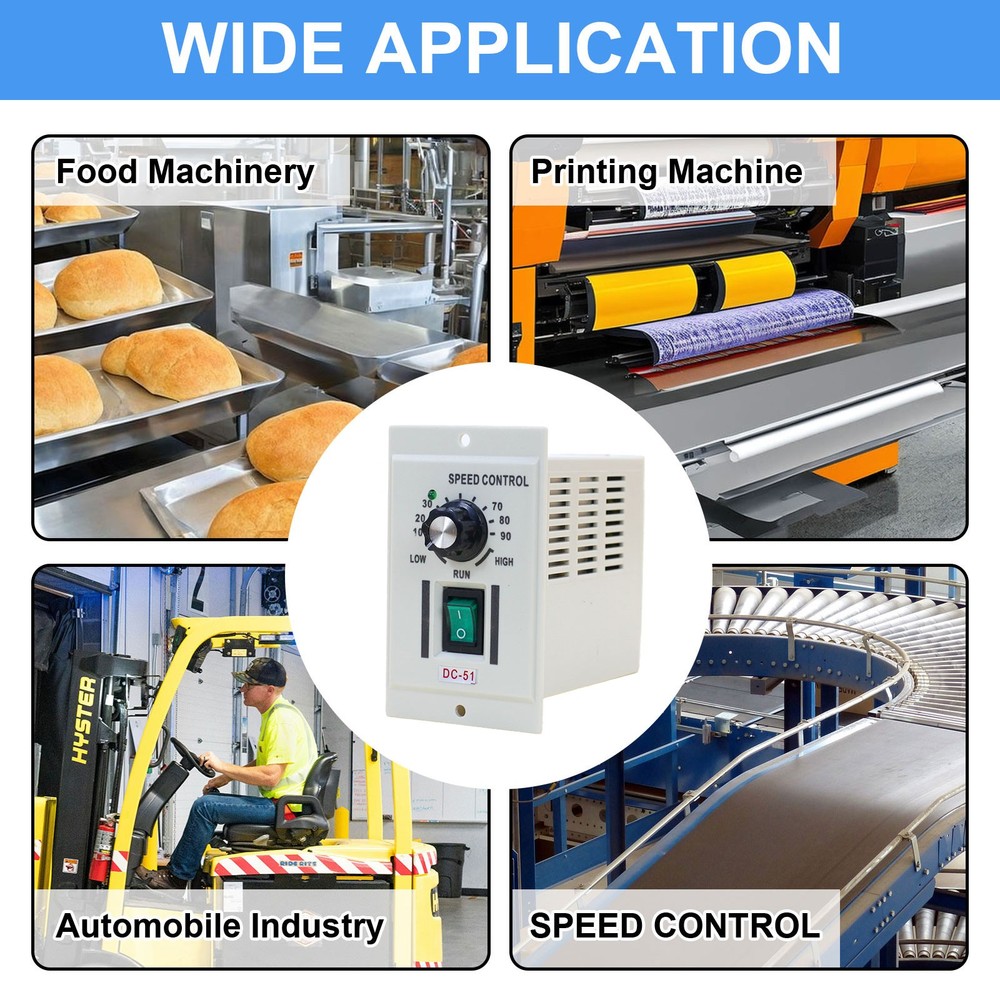 DC 0-90V Knob Motor Speed Controller Variable Adjustable Speed AC 110V Input