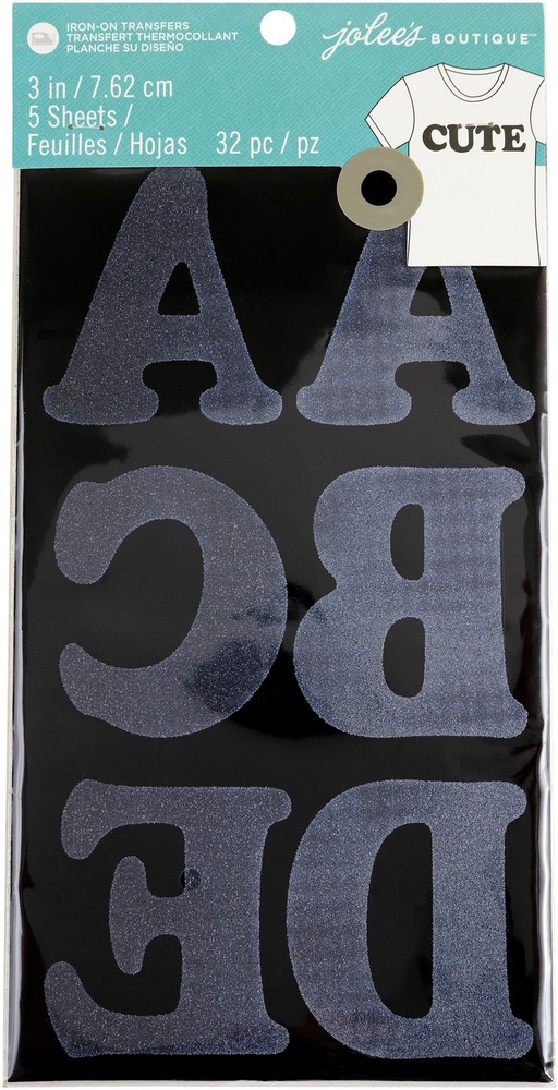 Jolee's  Iron-On Letters 3"-Black