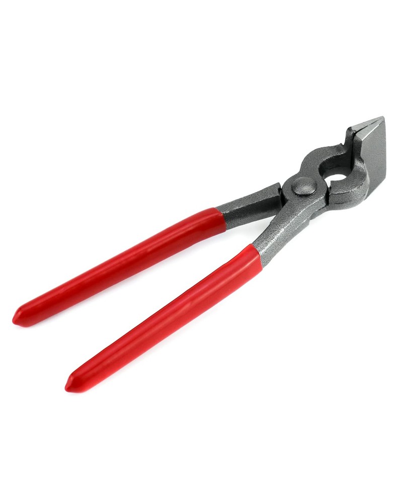 QWORK Flat Pliers Leather Press Pliers, Edge Adjustment Red