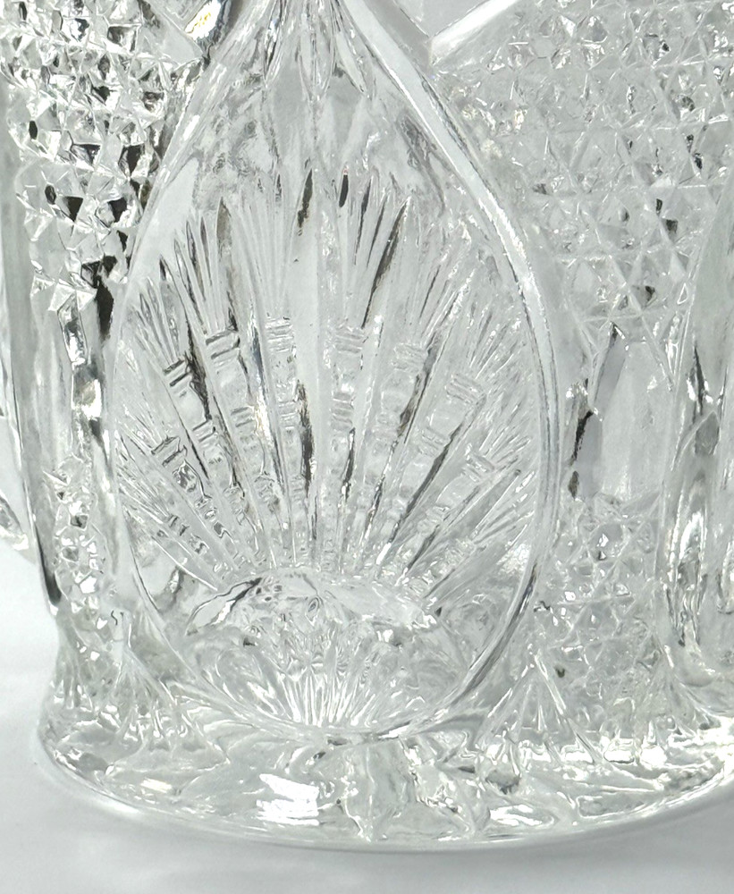 EAPG Glass Cream & Sugar Set