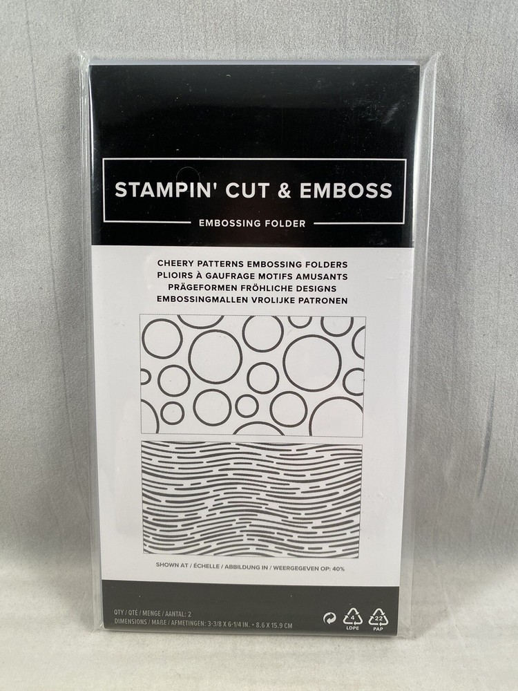 CHEERY PATTERNS 3D Embossing Folder Stampin Up  H23