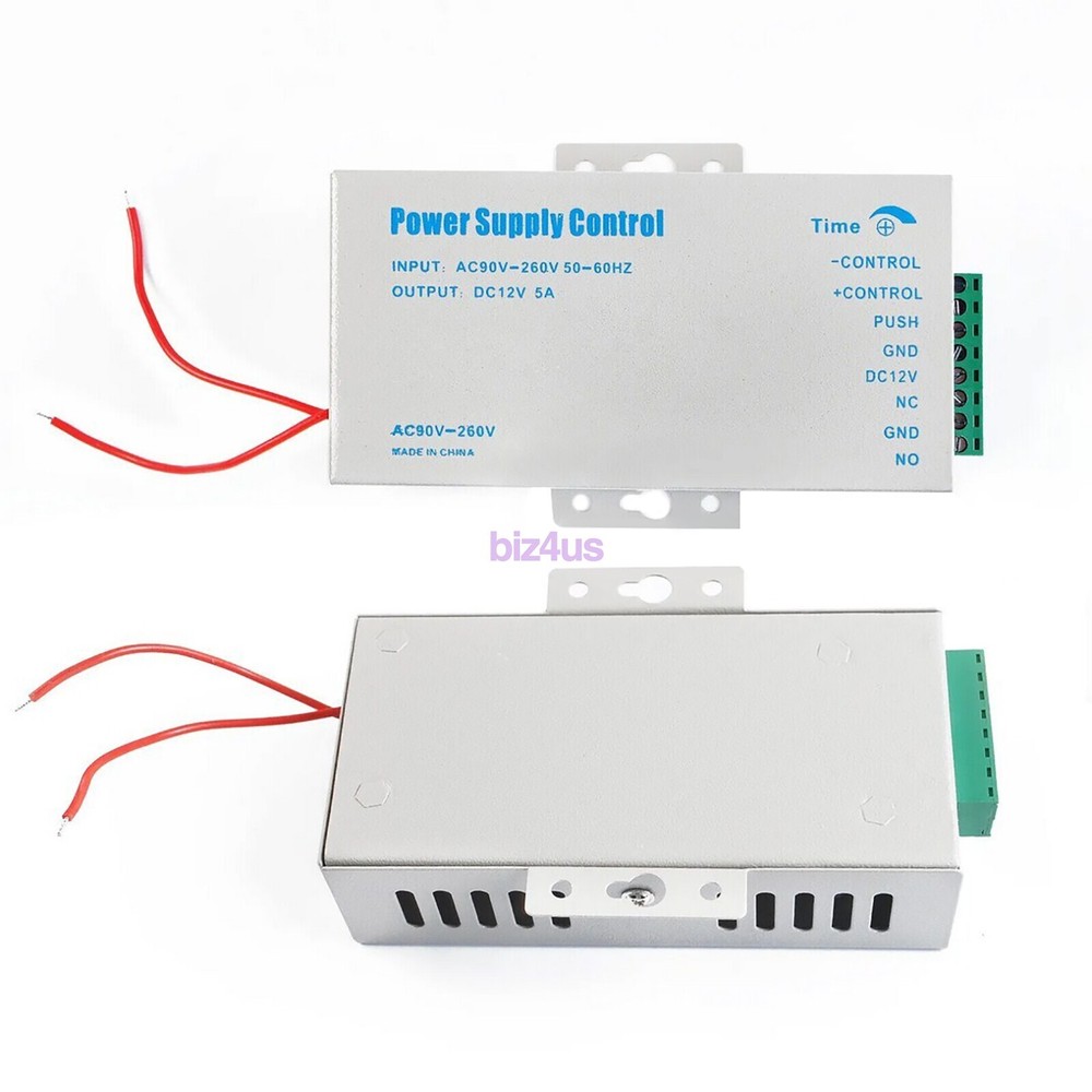12V 5A 60W Door Access Power Supply for Entry Exit Control System Electric Lock
