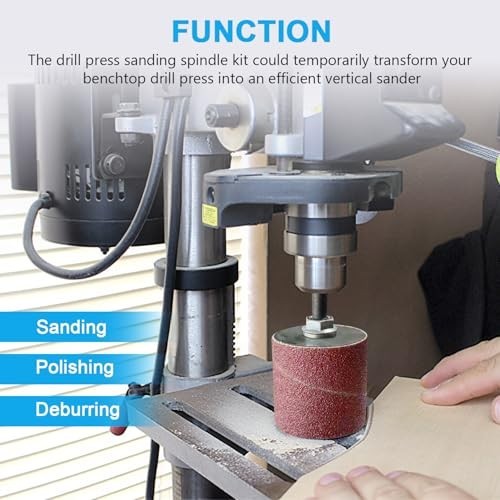 4-1/2" Sanding Spindle Kit for Drill Press - Drum Sander Accessory Set