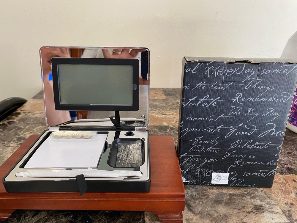 Digital Desk Clock Set from Things Remembered Engravable Open Box