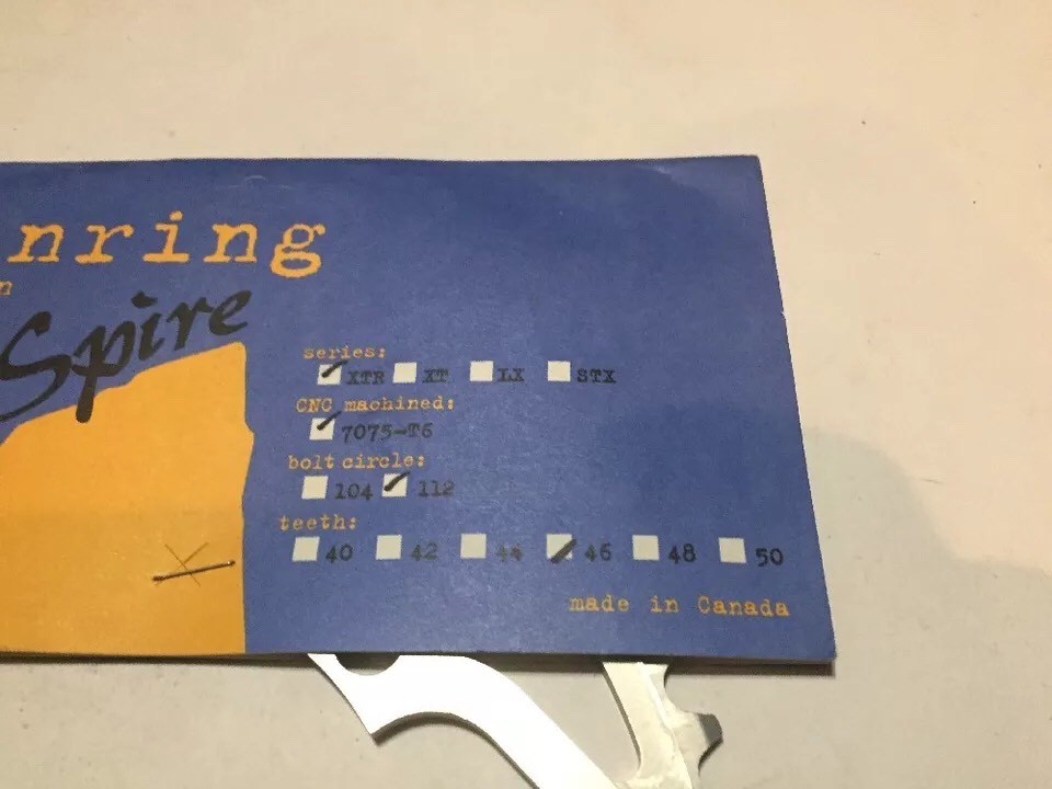 XTR BlackSpire 46 Teeth, 112 4 Bolt Sircle