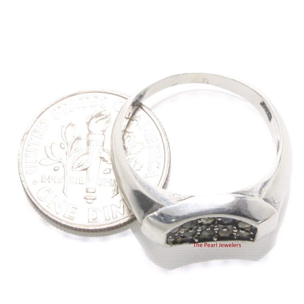 Sterling Silver Ten Marcasite Band Ring