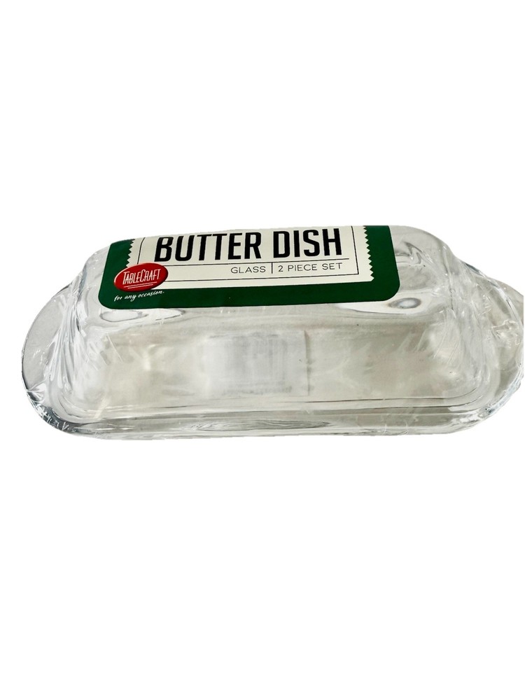 Clear Glass Butter Dish With Lid TableCraft