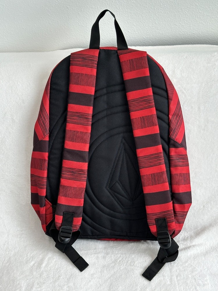 Volcom Equator2 Backpack Red Black Stripe & Sandstone Volcom Backpack