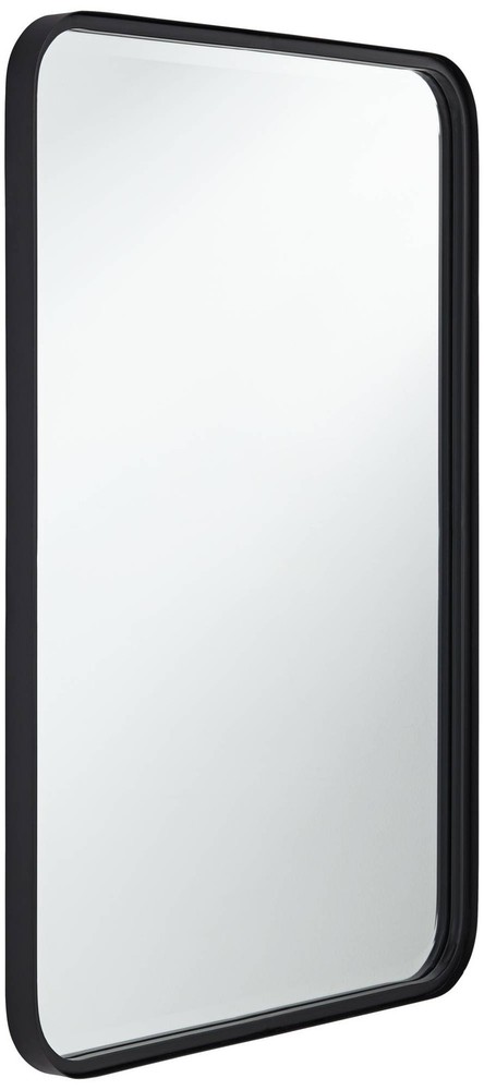 Soren Black 24" x 34" Rounded Edge Rectangular Mirrors Set of 2