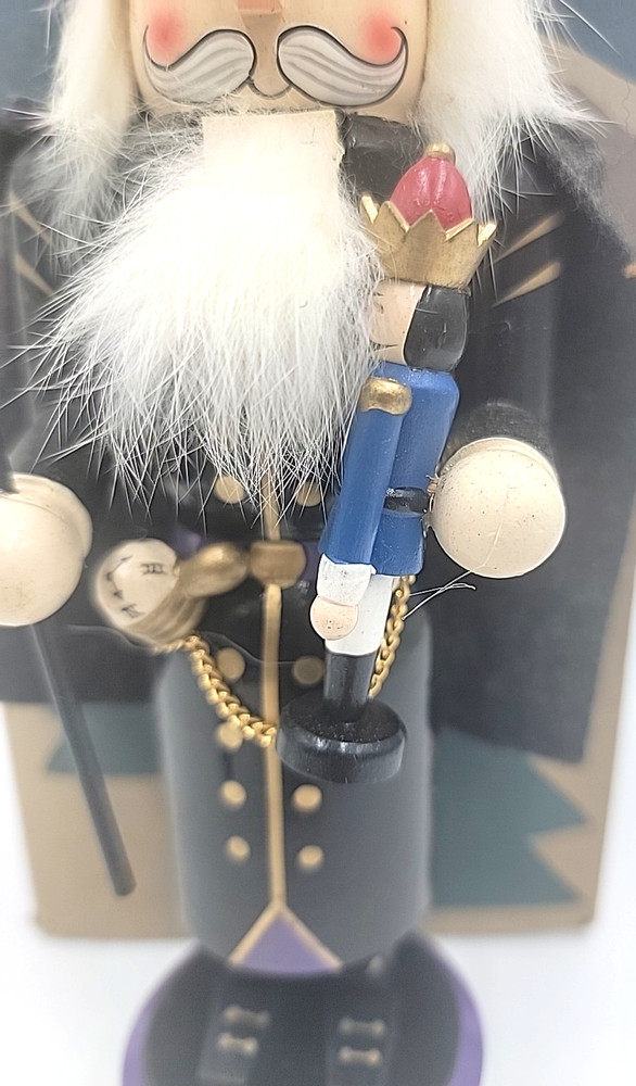 1998 Nutcracker Village Herr Drosselmeyer Nutcracker with Box