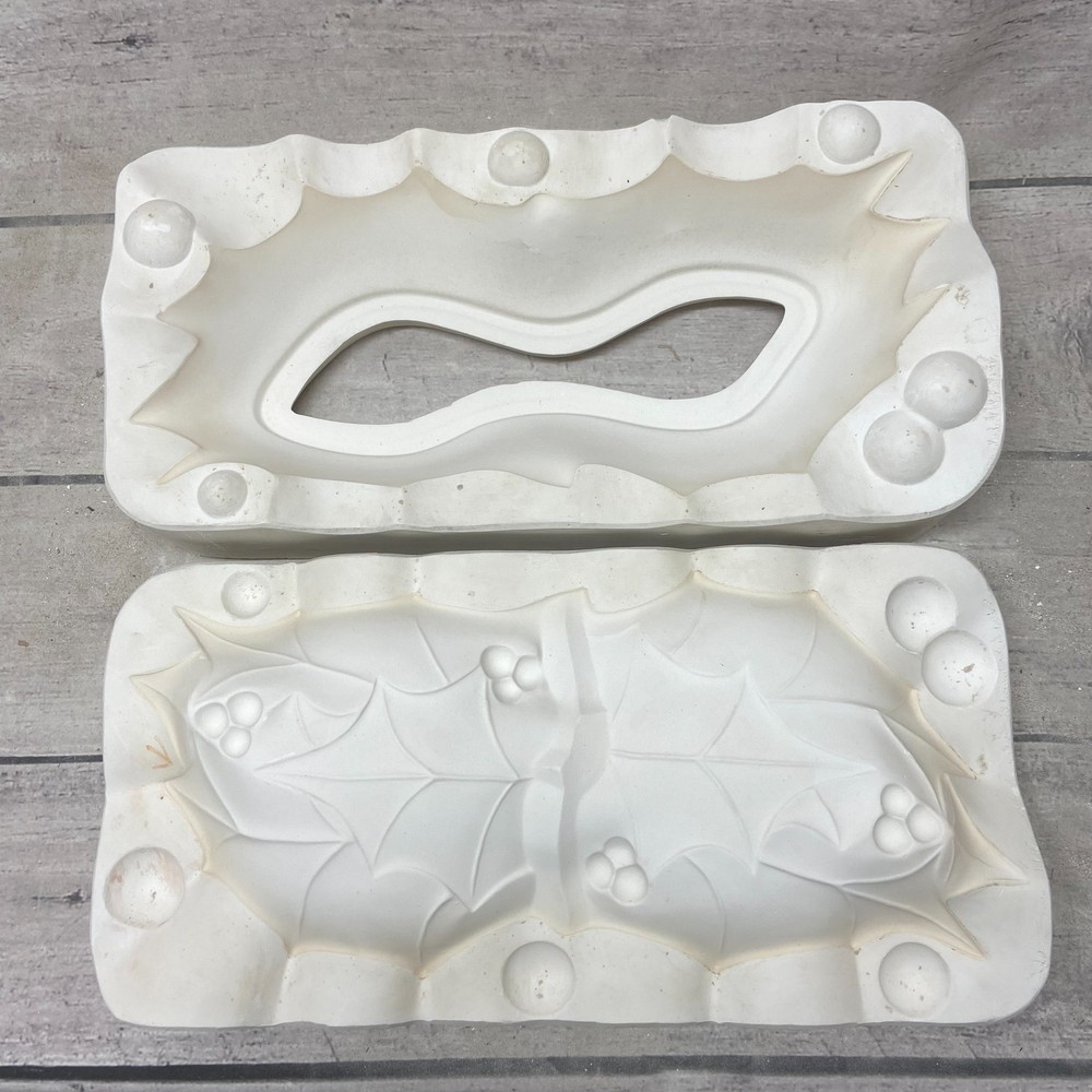 White Horse Ceramic Casting Mold Double Holly Dish #578