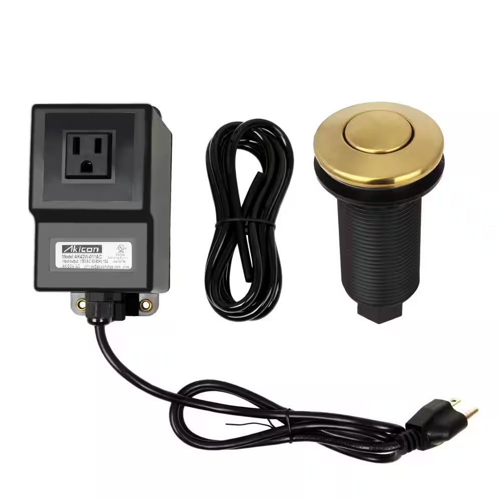 Brass Gold Garbage Disposal Kitchen Air Switch Kit