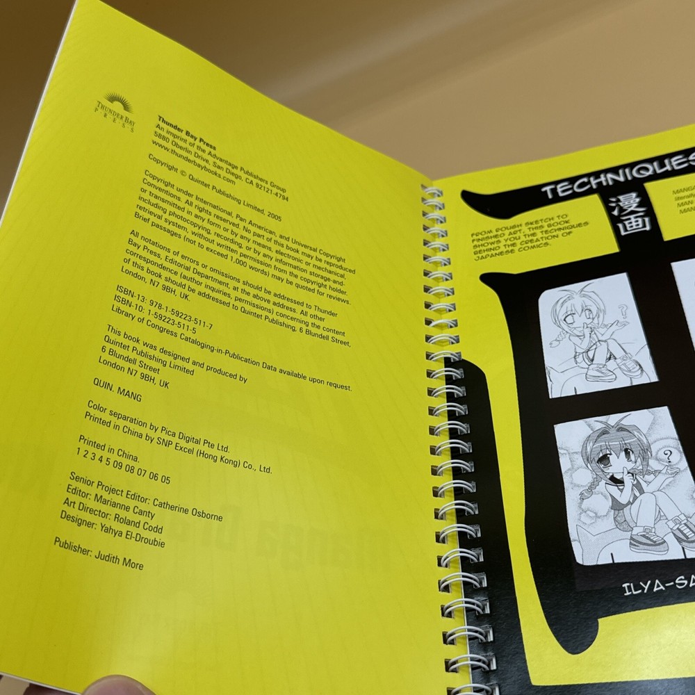 Manga Drawing Kit Techniques Book Bound Softcover Thunder Bay Press