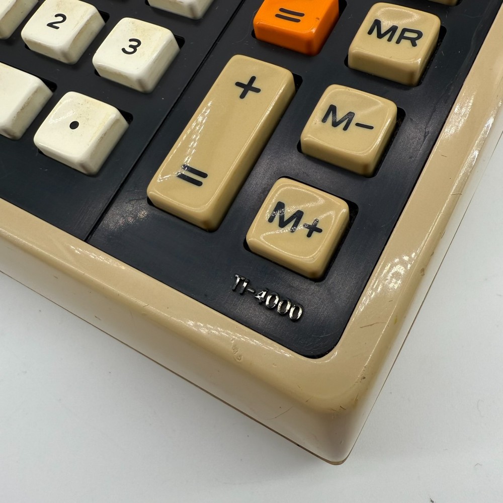Vintage Texas Instruments Electronic Calculator TI-4000; #2 doesnt work