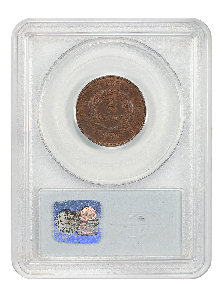 1869 2C PCGS MS64RB - Two Cent - Slightly Better Date