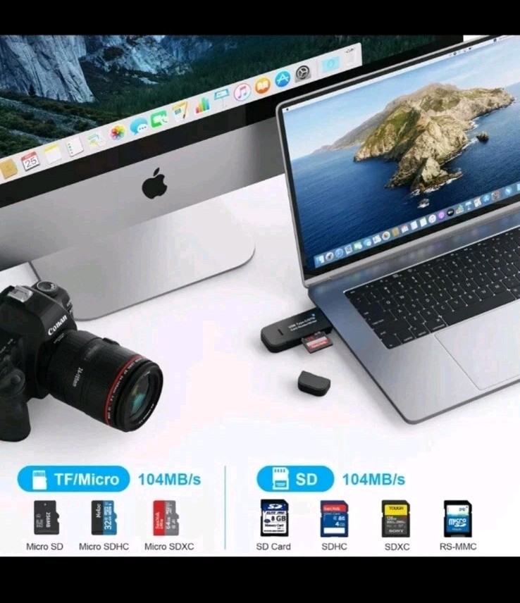 2-in-1 SD Card Reader: USB Type-C & Micro USB Adapter for Effortless Transfers