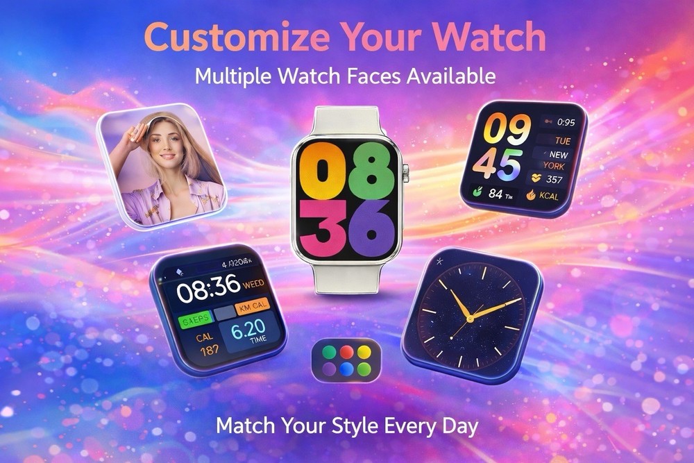 Smartwatch 7-in-1 Strap | Unisex Gift | All Ages | iOS Android Compatible