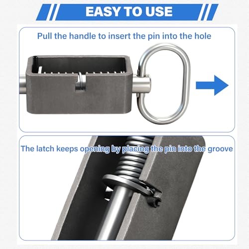 4 Pack Weld-On Spring Latch Lock, Heavy-Duty Trailer Gate Latch with Plain