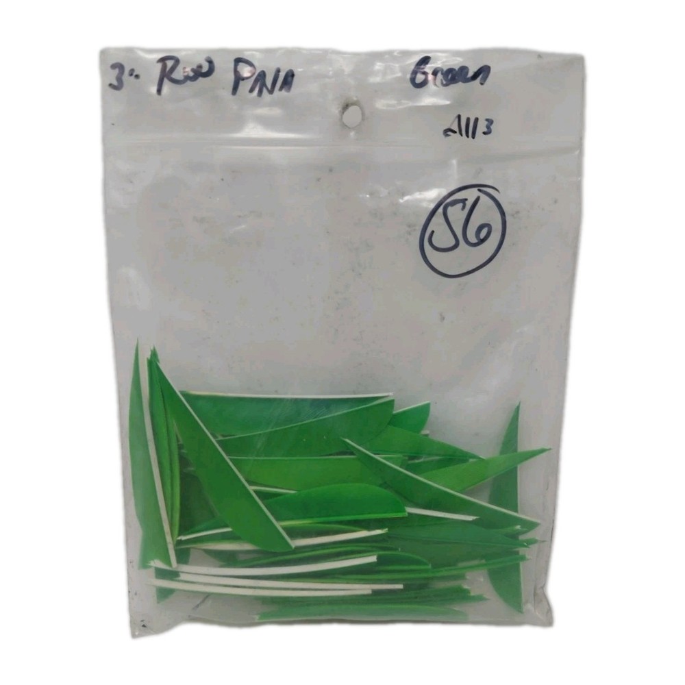 56 Count Archery Arrow Feathers 3" Right Wing Parabolic: Green