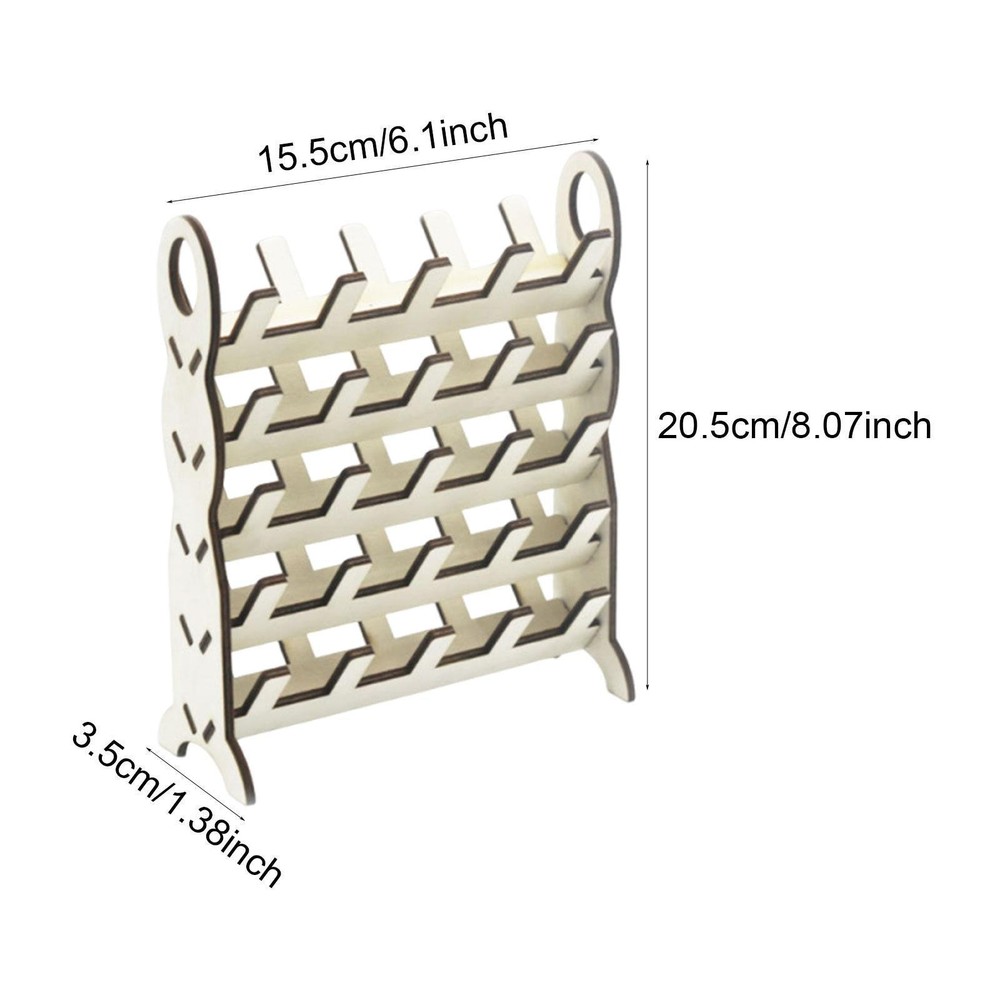 Wooden Thread Spool Rack Sewing Thread Holder Compact