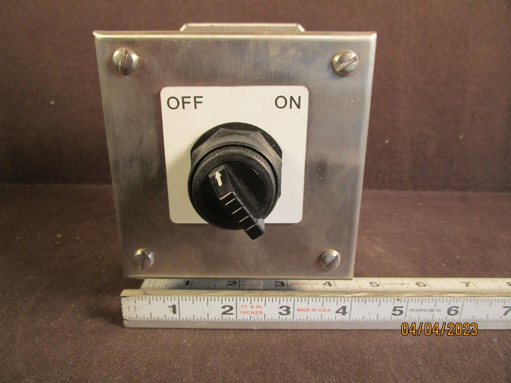 Stainless Steel On/Off Selector Switch Box NOS