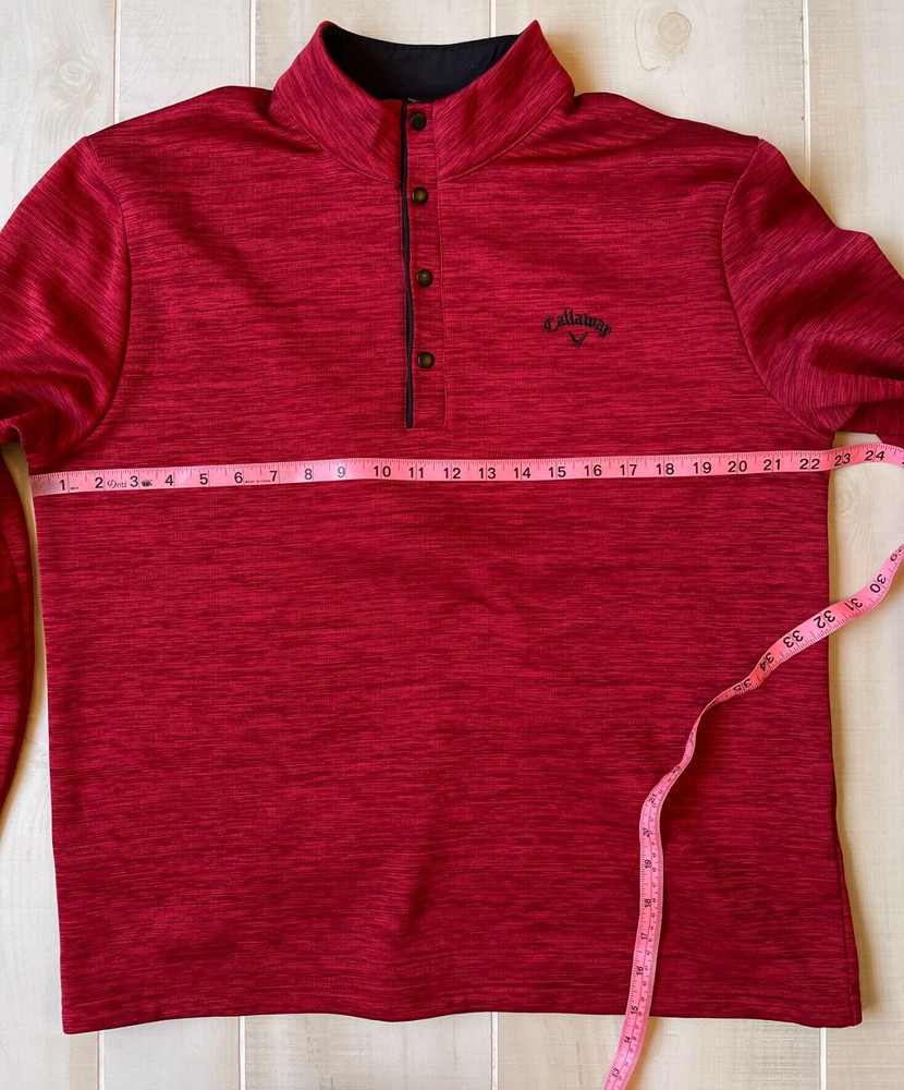Callaway golf 1/4 snap pullover red top jacket size L men's