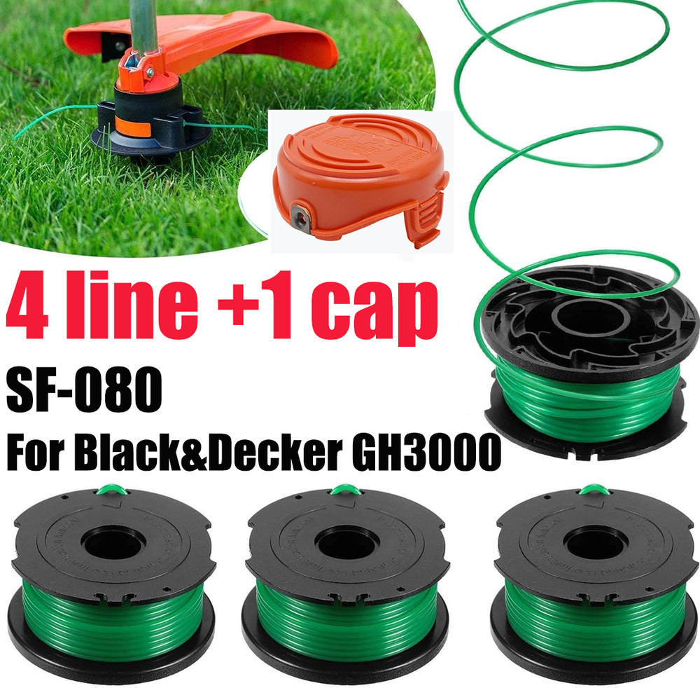 SF-080 String Trimmer Spool Line Cap Replacement For Black&Decker GH3000 Trimmer