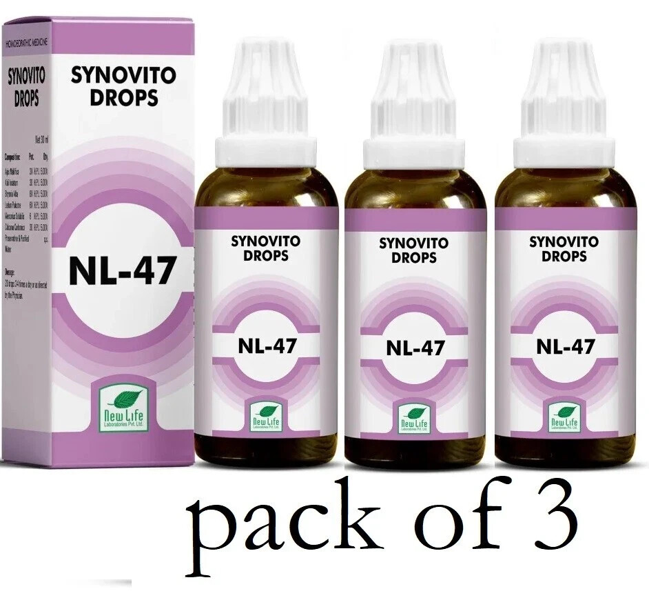 New Life NL 47 Synovito Drops 30ml x3 | Homeopathic Joint Mobility Support
