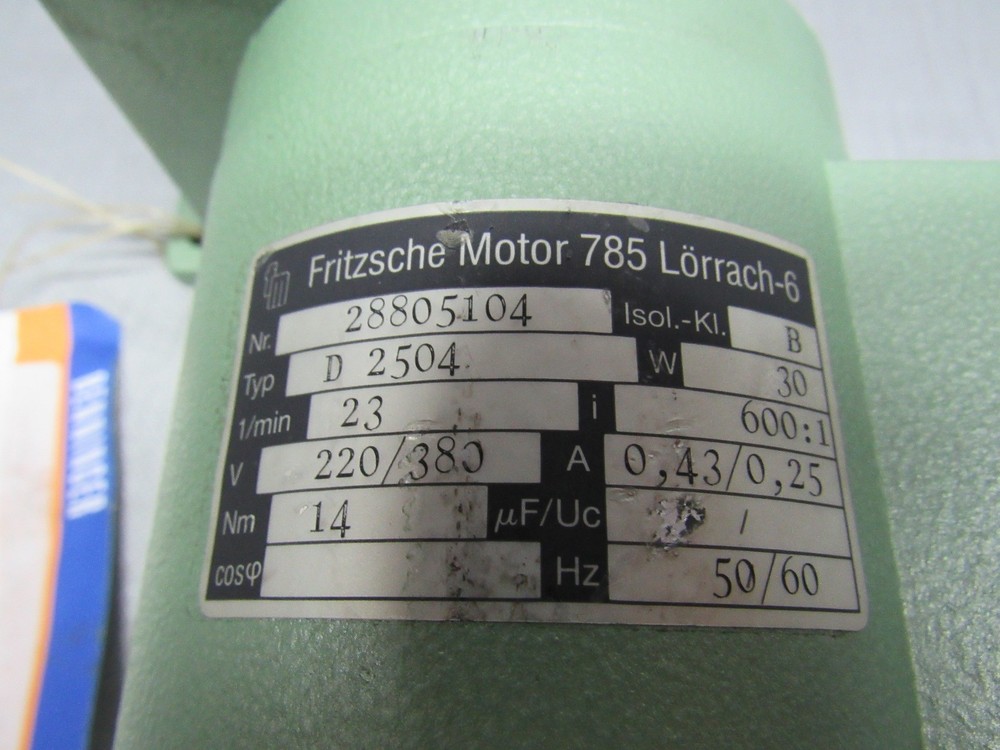 Fritzsche Motor 785 D-2504 220/380 Volt