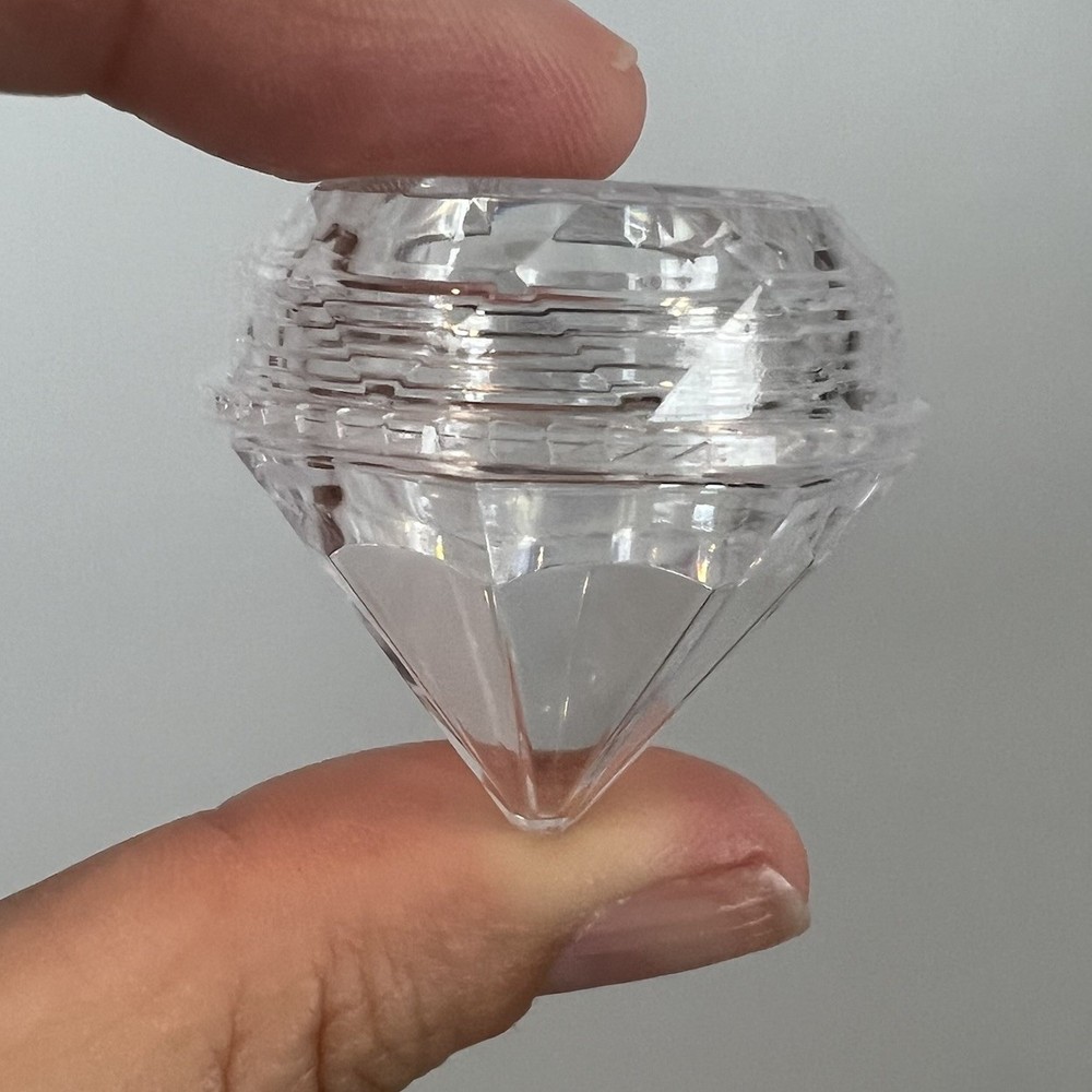 Hershey's Kiss Case Diamond Gem Shape Plastic 1.5"