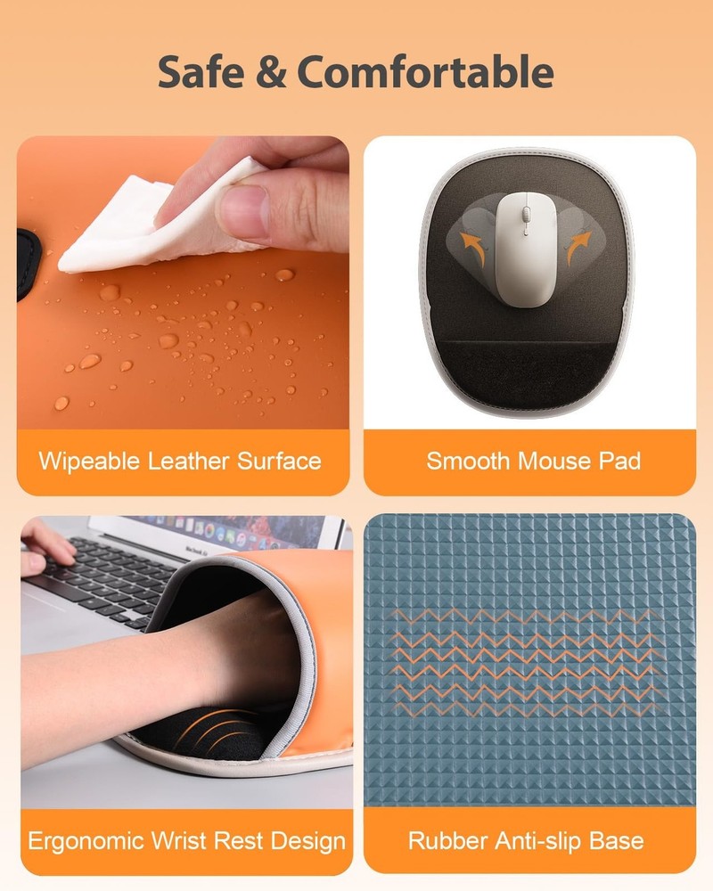 Heated Mouse Pad Hand Warmer - Dual-Sided Heating USB Heated Mouse Pad - 3 Te...