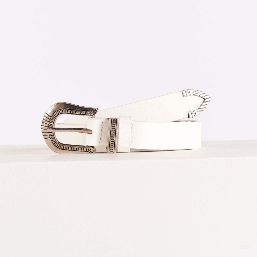 Lena Belt in White | SASS