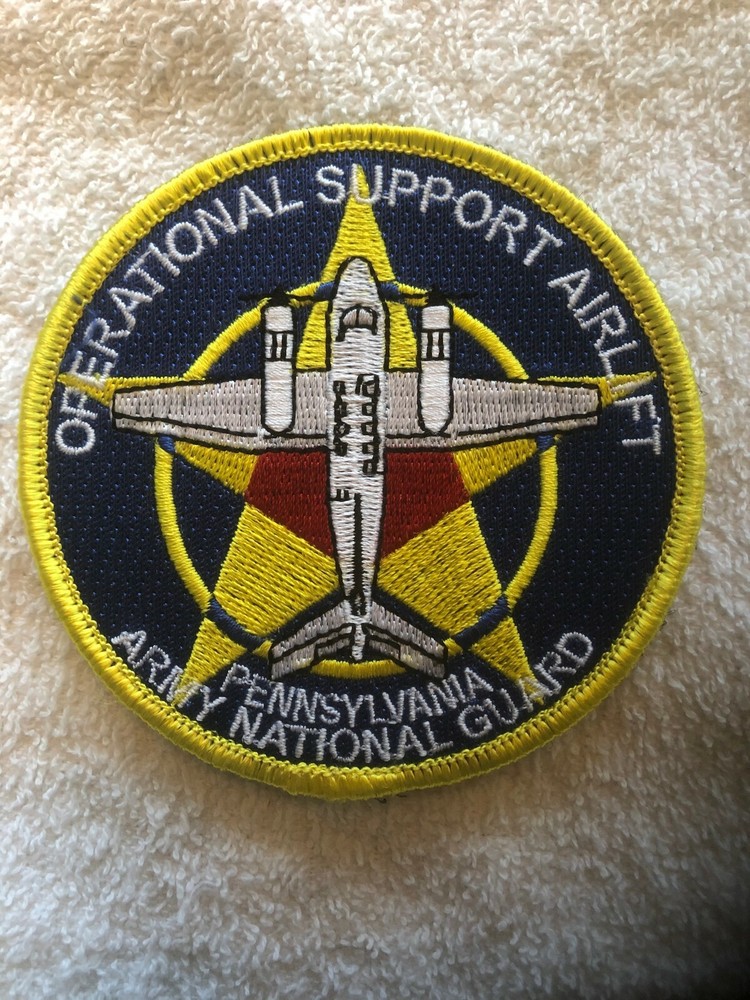 PENNSYLVANIA ARNG OPERATIONAL SUPPORT AIRLIFT POCKET PATCH ... NICE!