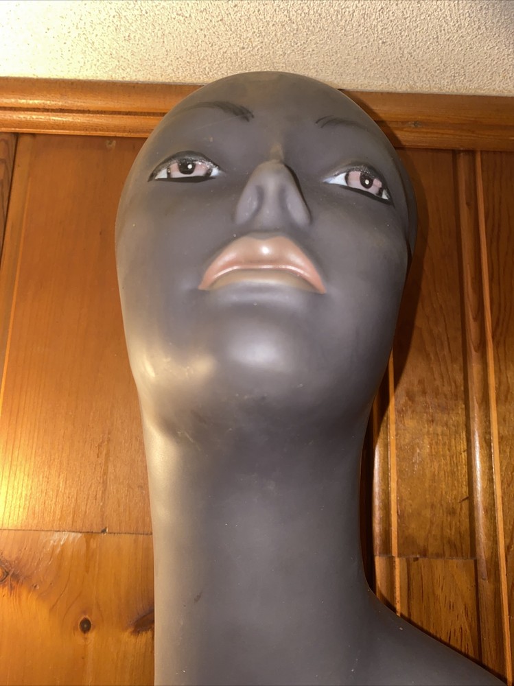 - Life-Sized Black Mannequin Head - For Beautiful Life