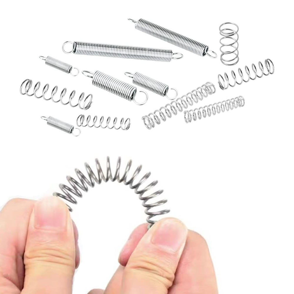 Comprehensive 200 PCS Zinc Plated Spring Kit with 20 Sizes for DIY Projects