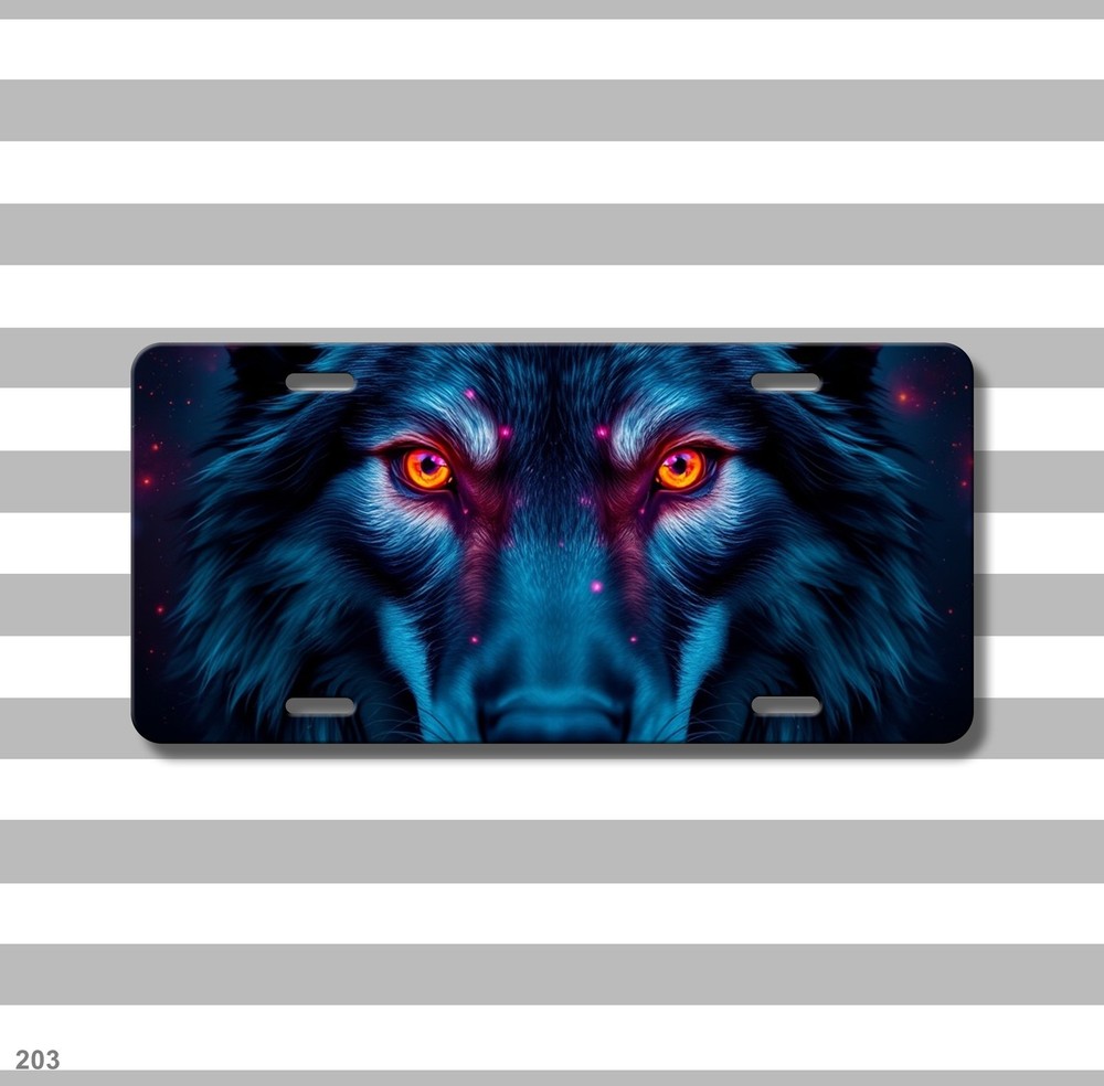 Hyperrealistic Wolf License Plate Personalized Front Plate Special Gift