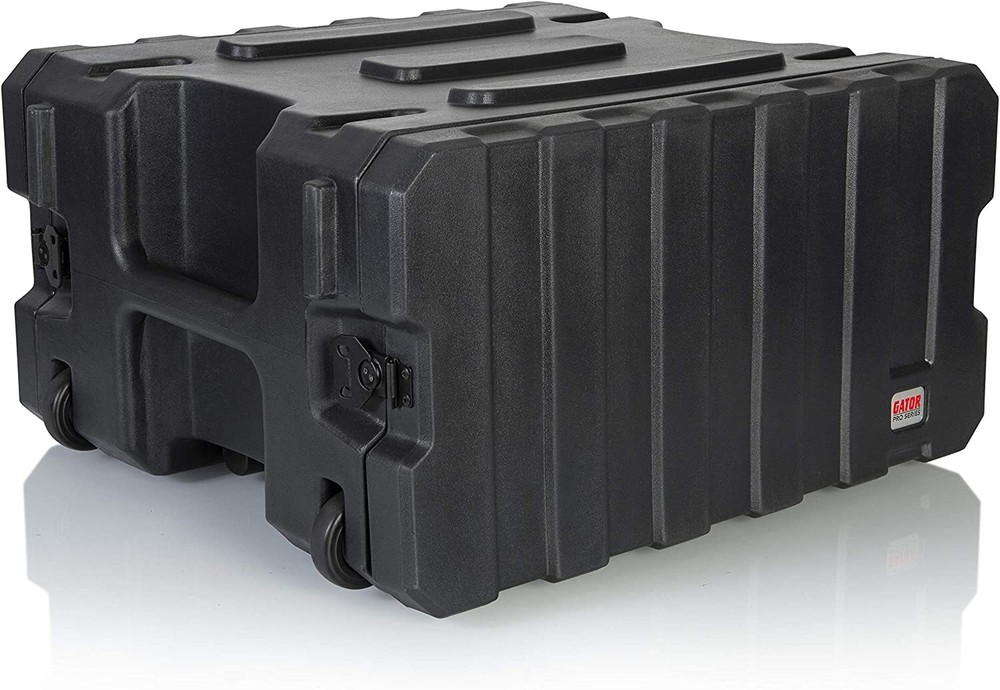 Gator Cases Pro Series Rotationally Molded 6U Rolling Rack Case with 19" Depth